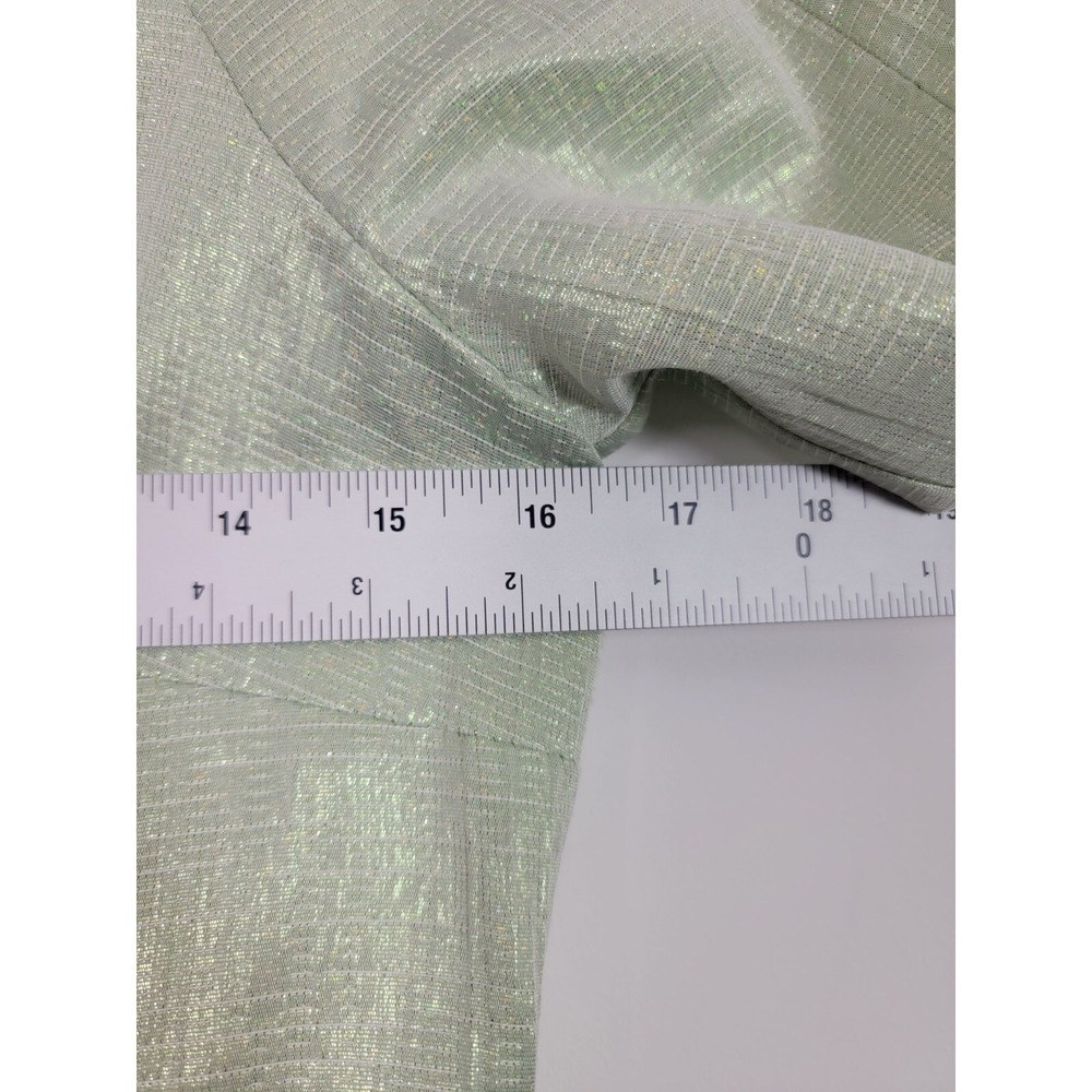 Rachel Rachel Roy Sheath Dress Women 6 Pale Green‎ Metallic Shimmer Retro Glitzy - Picture 6 of 10